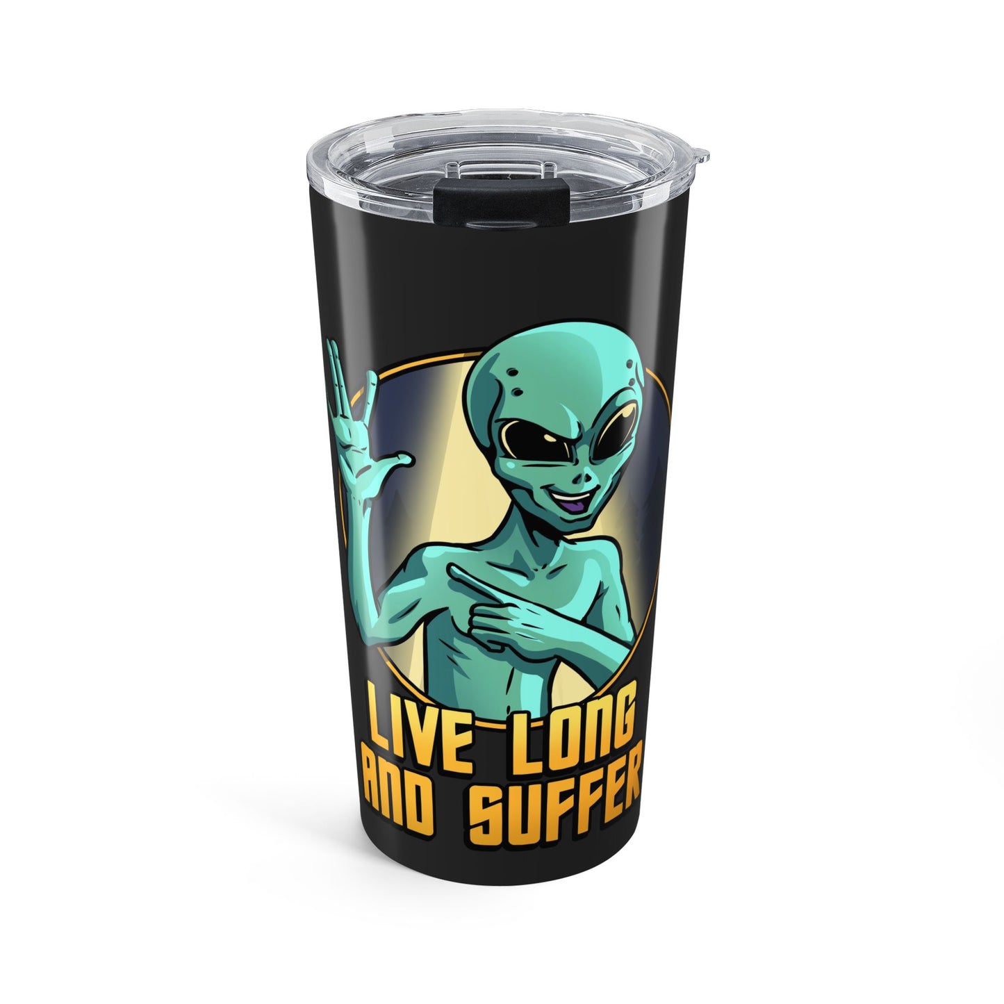 Live Long and Suffer Tumbler | Dark Humor Sci-Fi Travel Mug