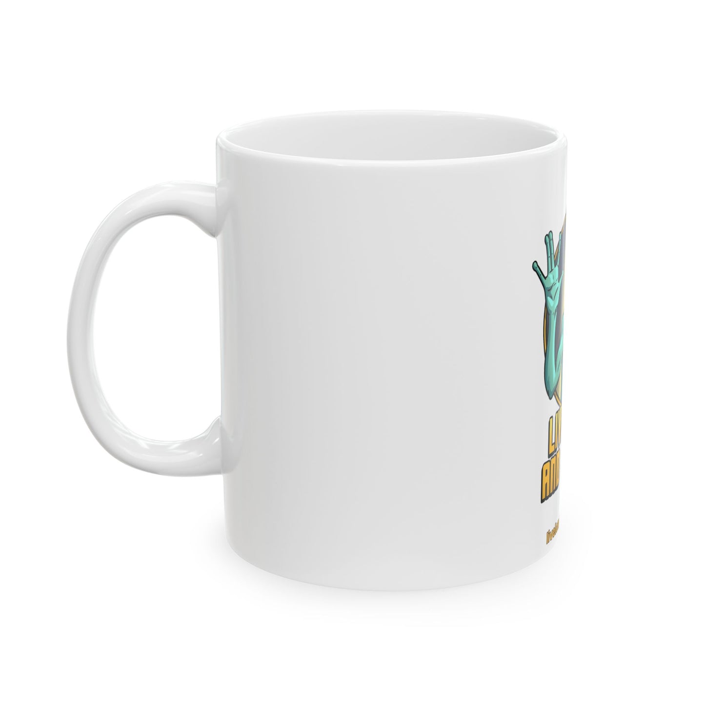 Alien Character 'Live Long and Suffer' Mug | Ceramic Coffee Cup